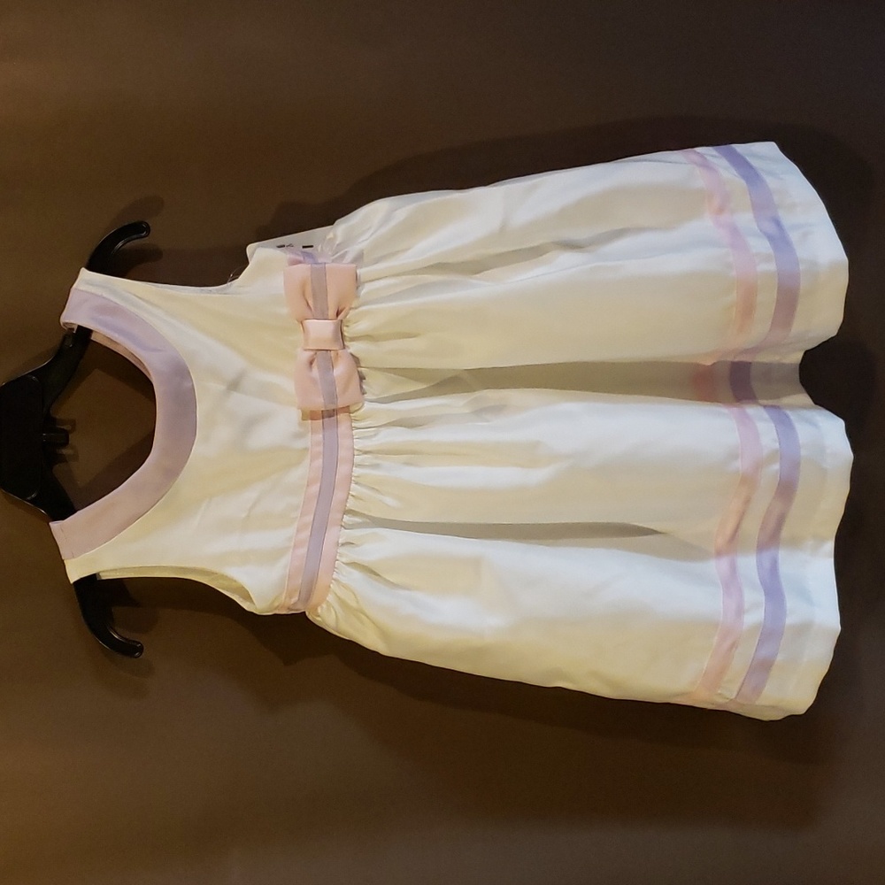 Donita Girl's Ivory Satin Dress with Bow 3T NWT - 2/$20